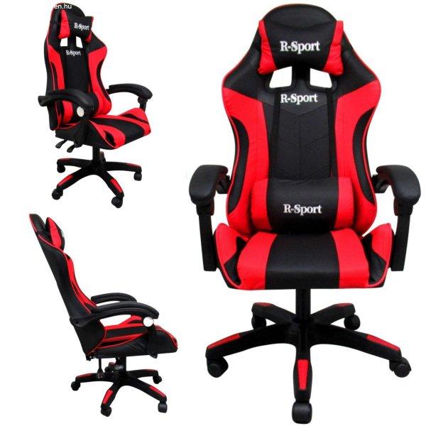 R-Sport Gamer szék deréktámasszal és masszázs funkcióval #piros-fekete -
Csomagolássérült!