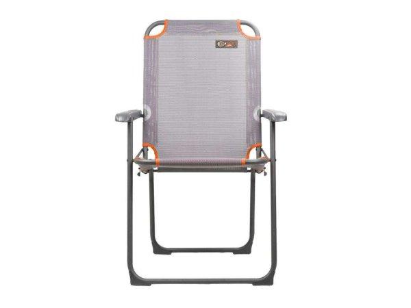 Ben kemping szék - 45 x42x92 cm - szürke/narancs