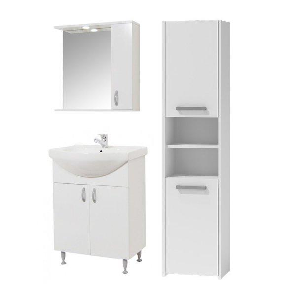 Ikeany 60 fürdőszobai alsószekrény mosdóval Oglio60 tükrös szekrénnyel
Luna II NEW S40 magas szekrénnyel
