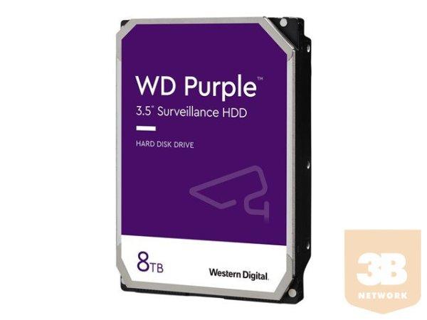 WD Purple 8TB SATA 6Gb/s CE HDD 8.9cm 3.5inch internal 7200Rpm 128MB Cache 24x7
Bulk
