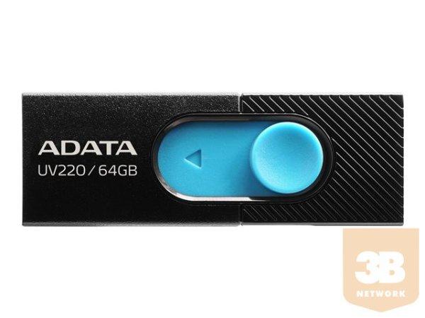 ADATA Flash Drive UV220 64GB USB 2.0 Black/Blue