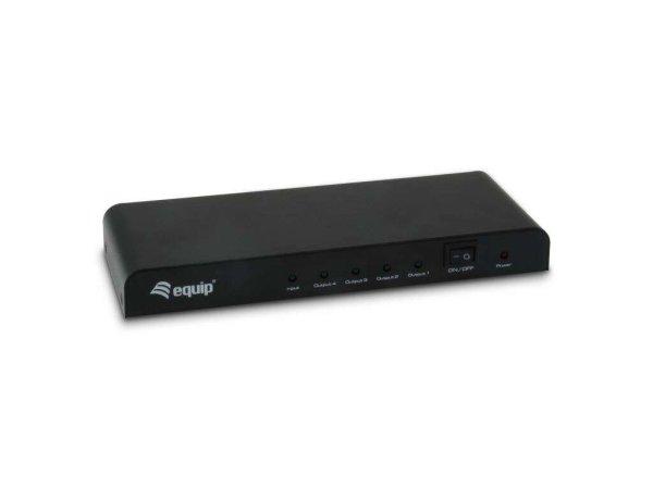 Equip Video-Splitter 4 port, HDMI, 3D, FullHD, HDCP Ready, fekete (332714)