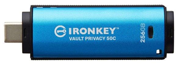 Kingston 256GB IronKey Vault Privacy 50 USB Type-C Pendrive - Kék