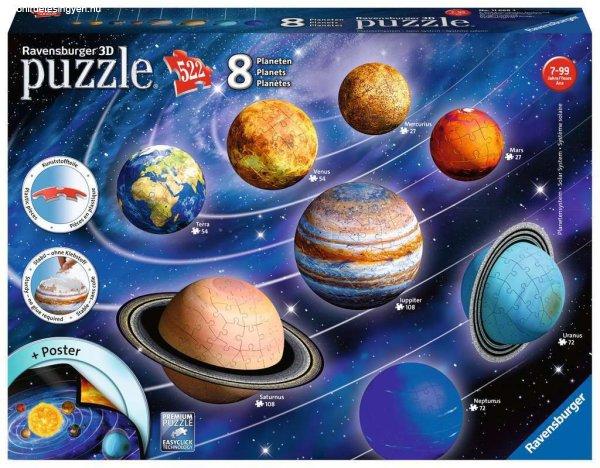 Ravensburger Planetáris Naprendszer 522 darabos 3D Puzzle