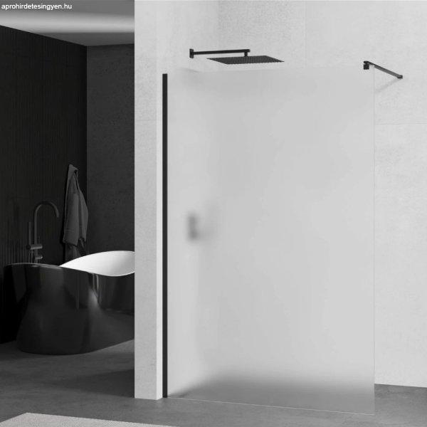Mexen Kioto walk-in zuhanyfal - tejüveg / fekete profil - 90 cm
(800-090-101-70-30)