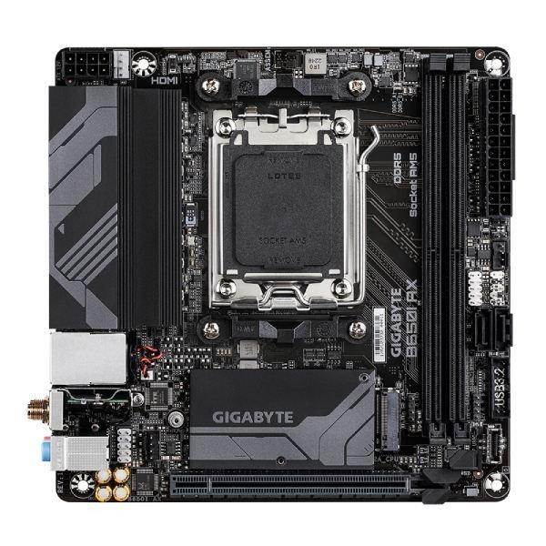 Gigabyte B650I AX alaplap, AMD B650, AM5, 2xDDR5, mini-ITX