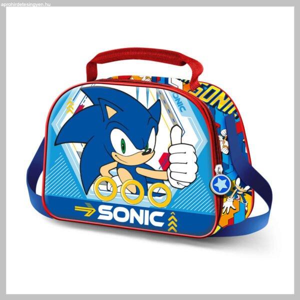 Sega- Sonic OK 3D uzsonnás táska, kék ZT06019