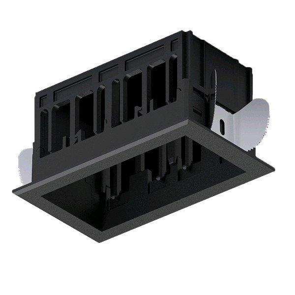 MODENA 2 MODULE RECESSED BOX WITH FRAME FEKETE 92MOD2GR/BL