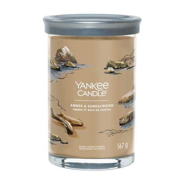 Yankee Candle Illatgyertya Signature tumbler Amber & Sandalwood 567 g - nagy