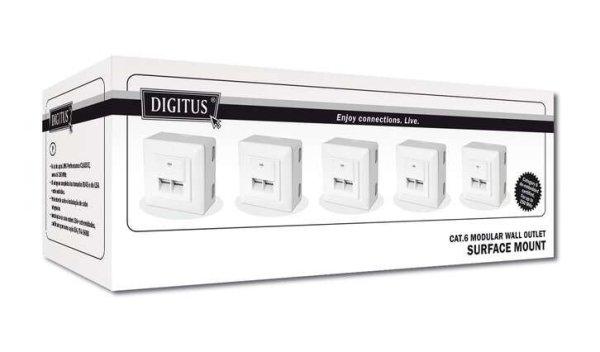 Digitus DN-9006/B5-N UTP CAT6 Fali csatlakozóaljzat szett (5db)