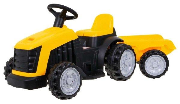 Malipen Elektromos traktor gyerekeknek pótkocsival, sárga