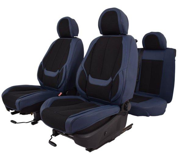 Toyotaprius Nemesis Bőr/Szövet Méretezett Üléshuzat -Kék/Fekete- Komplett
Garnitúra