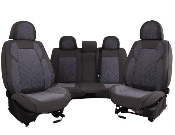Hyundai Accent Triton Méretezett Üléshuzat Bőr/Arcantara -Szürke/Szürke-
Komplett Garnitúra