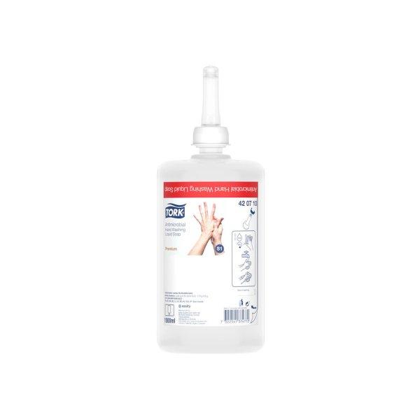 Folyékony szappan fertőtlenítő hatással 1 liter átlátszó S1 Tork_420710
