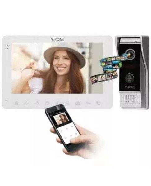 ORNO Video kaputelefon készlet, LCD 7" "VIFAR WiFi + okostelefon
applikációval, kézibeszélő nélküli, kapu vezérlés, fehér