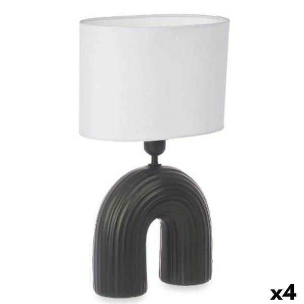 Asztali lámpa Híd 60 W Fekete Kerámia 26 x 41 x 15,5 cm (4 egység)