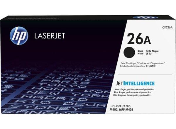 CF226A Lézertoner LaserJet Pro M402, 426 nyomtatókhoz, HP 26A, fekete, 3,1k