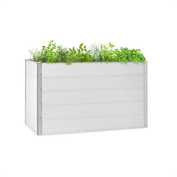 Blumfeldt Nova Grow, kerti ágyás, 150 x 91 x 100 cm, WPC, fa megjelenés,
fehér