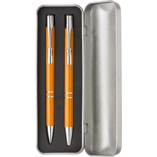 Alumínium tollkészletkék tollbetttel, narancs