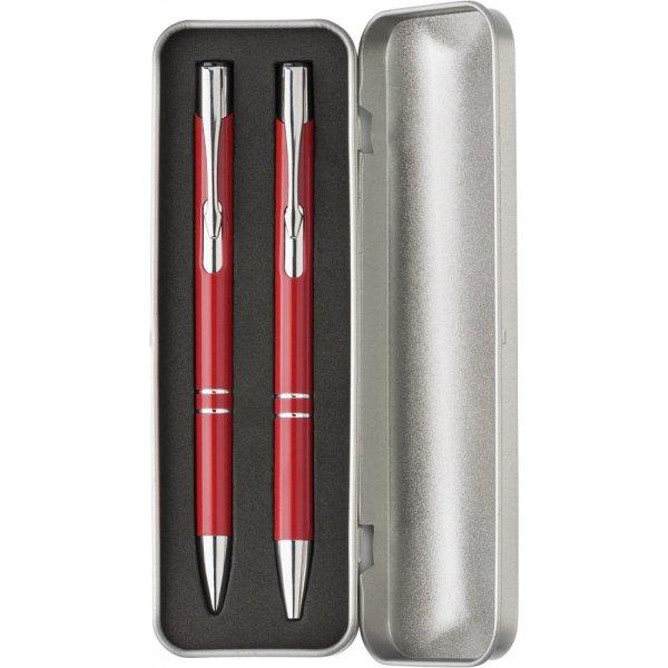Alumínium tollkészletkék tollbetttel, piros