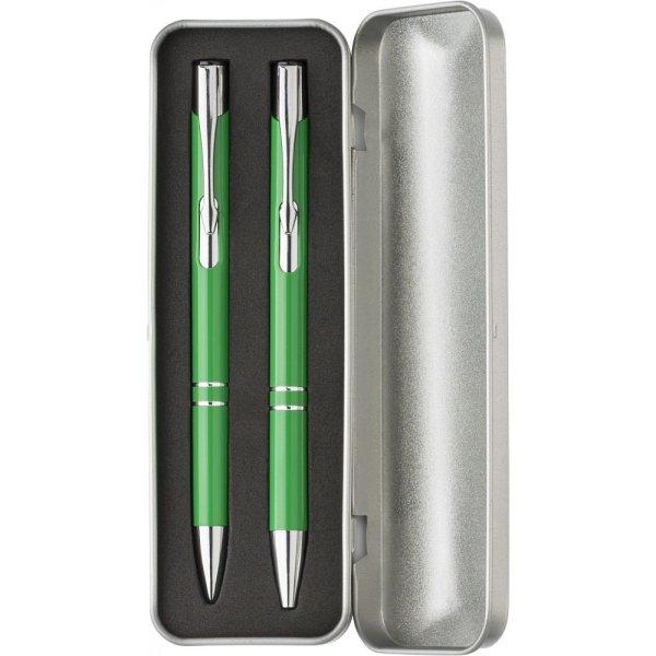 Alumínium tollkészletkék tollbetttel, zöld