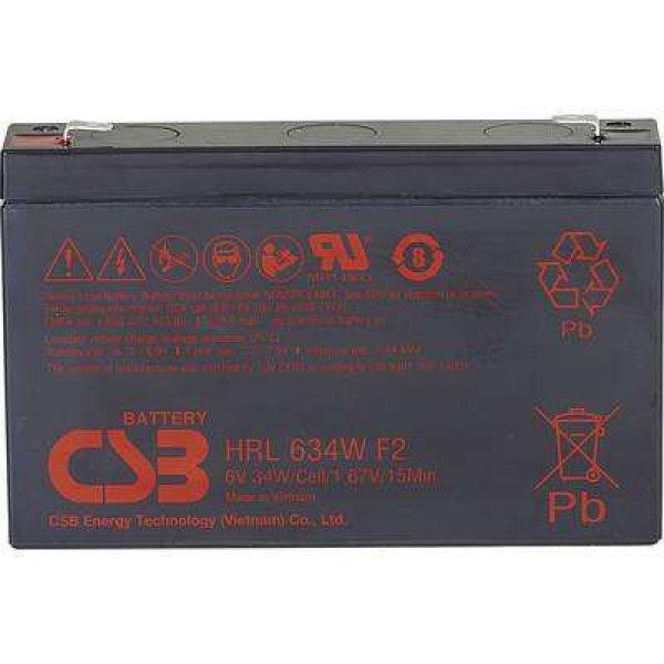CSB Battery HRL 634W high-rate longlife HRL634W Ólomakku 6 V 8.4 Ah Ólom-vlies
(AGM) (Sz x Ma x Mé) 151 x 99 x 34 mm 6,35 mm-es laposérintkezős ...
