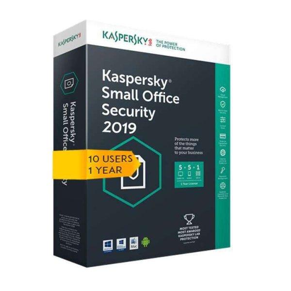 Kaspersky Small Office Security - 10 PC, 10 mobil, 1 szerver / 1 év 
elektronikus licenc