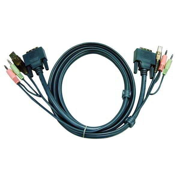 ATEN - KVM Kábel USB DVI 1,8m - 2L-7D02U