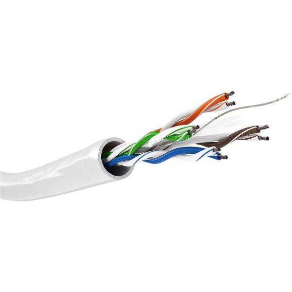 Goobay U/UTP CAT6 Installációs kábel 100m - Fehér (94964)