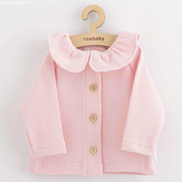 Baba kabátka gombokkal New Baby Luxury Laura clothing rózsaszín