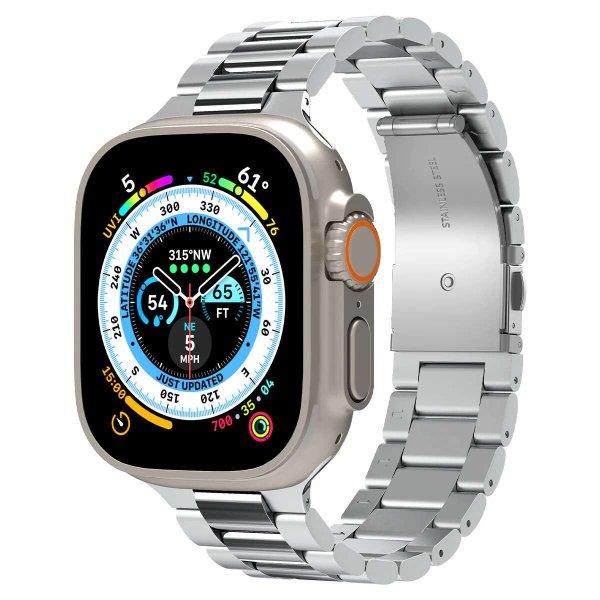 Spigen Metal Fit 316L Apple Watch S1/2/3/4/5/6/7/8/9/SE/SE 2/Ultra Gyári Fém
szíj 42/44/45/49 mm - Ezüst (AMP06356)