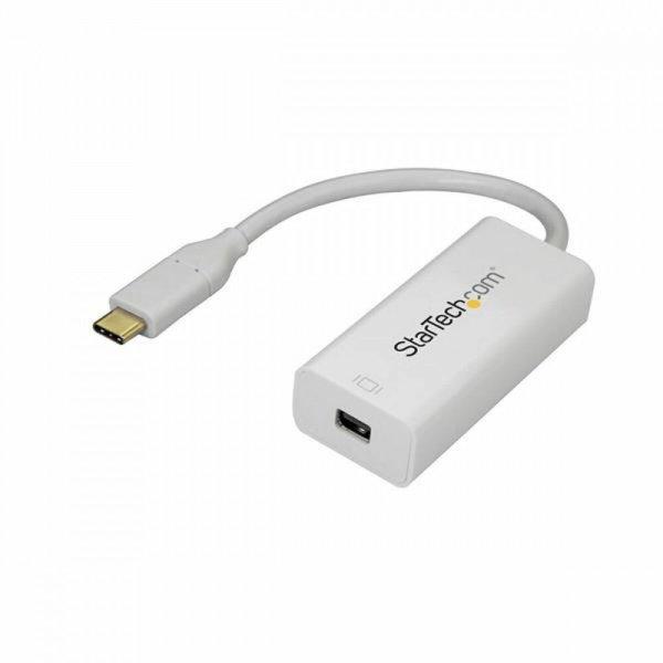 USB C Mini DisplayPortAdapter Startech CDP2MDP Fehér 4K Ultra HD
