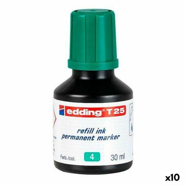 Újratölthető tinta Edding T25 Állandó marker Zöld 30 ml (10 egység)