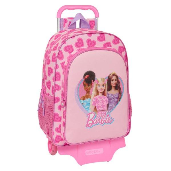 Iskolatáska Kerekekkel Barbie Love Rózsaszín 33 x 42 x 14 cm
