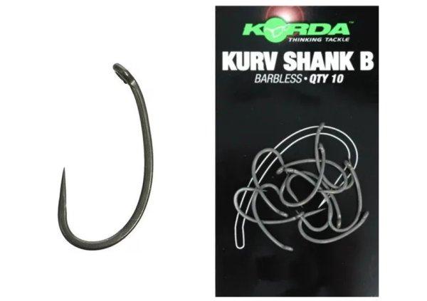 Korda Horog Kurv Shank Barbless Hook 12-es méret szakáll nélküli horog
(KKSB12)