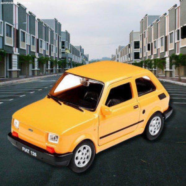 Fiat Polski 126 / fém autómodell - retro / sárga