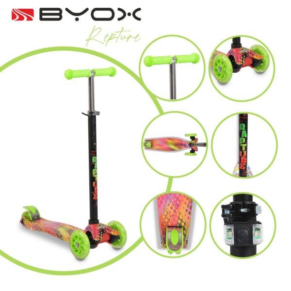 Byox Rapture 3 kerekű roller - Zöld