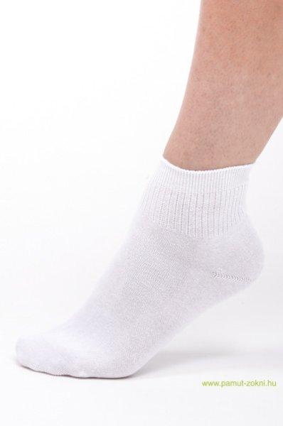 Bordás boka zokni - fehér 37-38