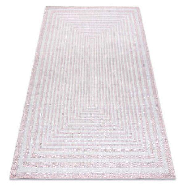 Fonott sizal szőnyeg SION labirintus 22376 lapos szövött rózsaszín / ecru
80x150 cm