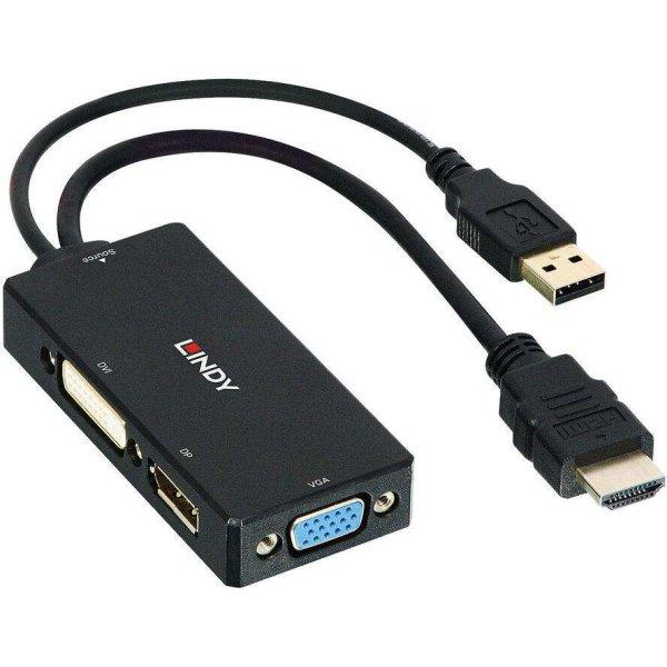 LINDY Konverter HDMI an DP/DVI/VGA Multi (38182)