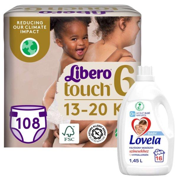 Libero Touch Jumbo havi Pelenkacsomag 13-20kg Junior 6 (108db) + Ajándék 1,45l
Lovela Baby Color mosószer