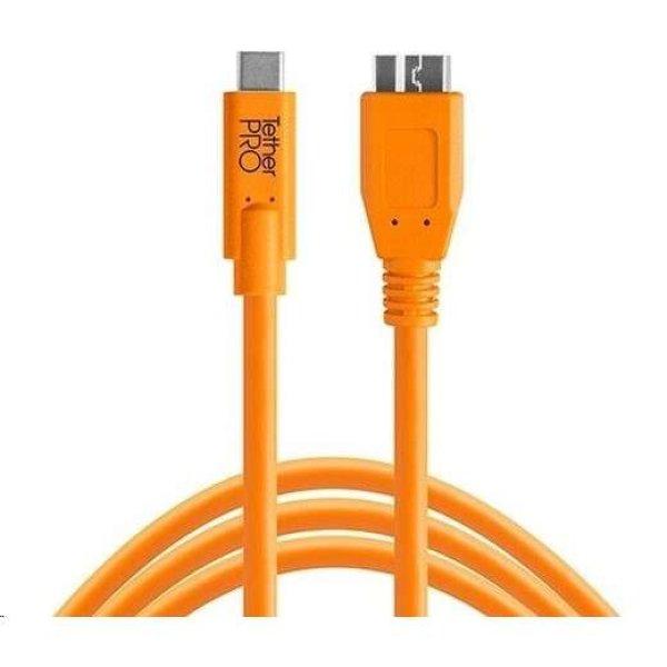 Tether Tools TetherPro USB-C -> 3.0 Micro-B 4.6m kábel narancssárga
(CUC3315-ORG) (CUC3315-ORG)