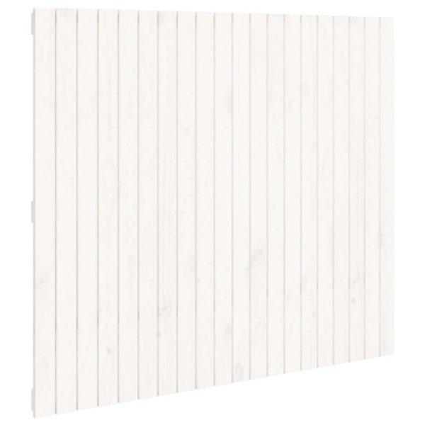 Fehér tömör fenyőfa fali fejtámla 127,5x3x110 cm (824939)
