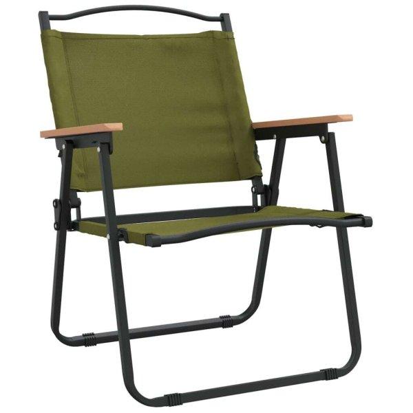 2 db zöld oxford szövet camping szék 54x55x78 cm