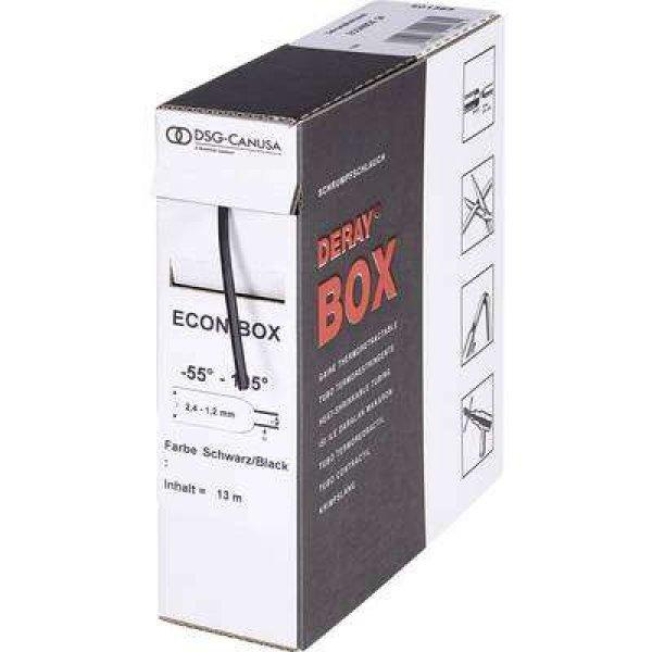 Adagoló doboz, DERAY® - I 3000O (zsugorodás előtt/után): 1.6 mm/0.5 mm,
zsugorodási arány 3:110 m, fekete