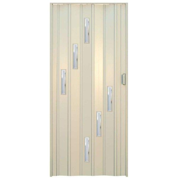 PVC ajtó, 6 ablakkal, 100x203cm, fehér, Olaszországban készült