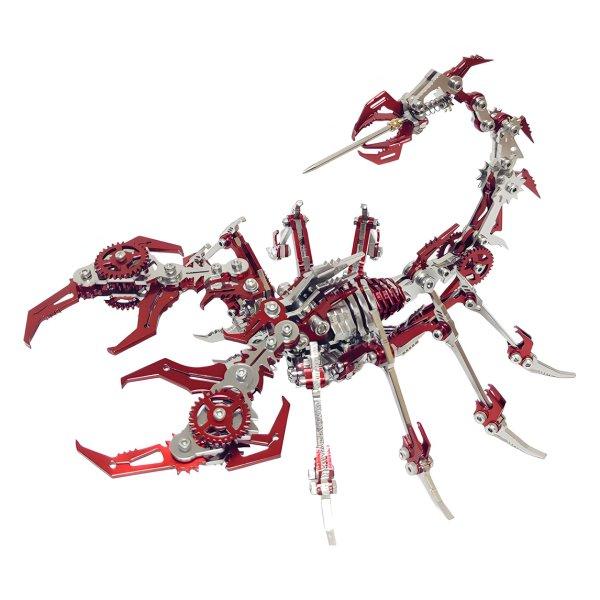 3D mechanikus puzzle, HAWIRE DJD-009, DYI skorpió modell, Fémes, 420 darab,
18X17X11cm, Piros