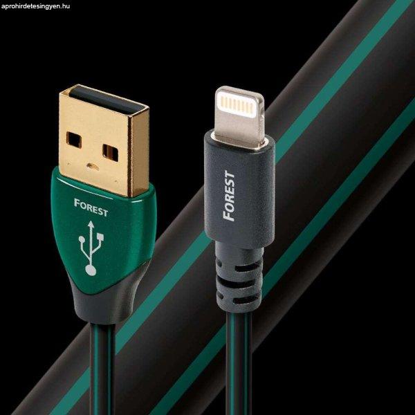 AudioQuest Forest USB 2.0-A apa - Lightning apa Összekötő kábel 1.5m -
Fekete/Zöld (LTNUSBFOR01.5)
