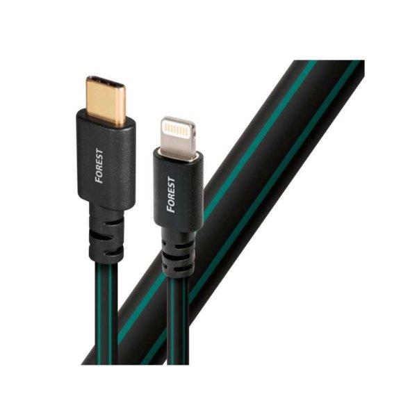 AudioQuest Forest USB 2.0-C apa - Lightning apa Összekötő kábel 1.5m -
Fekete/Zöld (LTNUSBCFOR01.5)