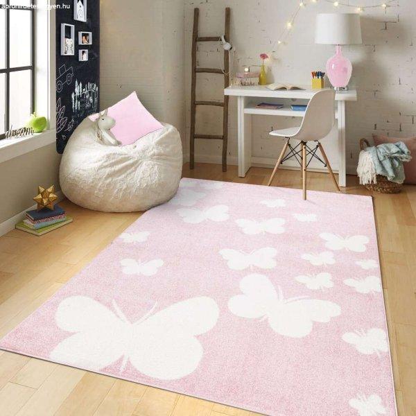 Bolti Kr. Gyerekszőnyeg AKCIÓ, EPERKE 120x170cm E331 rózsaszín pillangós
szőnyeg